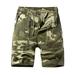 Camo Cargo Shorts Men Clearance Waist 38 Loose Fit Cargo Shorts Combat Camouflage Trousers Casual Smart Cycling Hiking Half Pants Work Utility & Safety Shorts with Multi Pockets