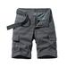 Cargo Shorts for Men Clearance Striped Combat Shorts Casual Lightweight Twill Print Shorts with Pockets Knee Length Half Pants Hiking Cycling Trousers Work Utility & Safety Shorts