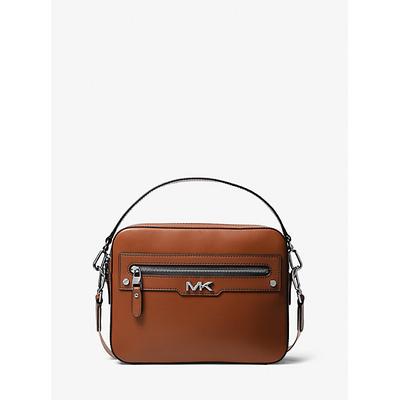 Michael Kors Varick Leather Camera Bag Brown One Size