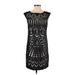 Catherine Malandrino Casual Dress - Sheath: Black Graphic Dresses - Women's Size X-Small