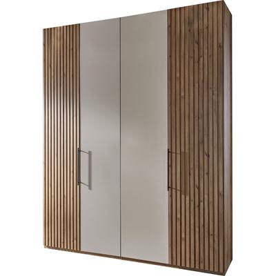 Drehtürenschrank WIEMANN "Denver", braun (bianco, eiche, nachbildung), B:197,3cm H:217cm T:58cm, Holzwerkstoff, Schränke, hochwertige Beschläge Image