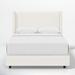 Joss & Main Hanson Low Profile Standard Bed Upholstered/Linen in White/Black | Queen | Wayfair D8EF2EE09AB7434FB7E573410F81782A