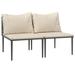 Ebern Designs Auline 21.7" Wide Outdoor Patio Sofa w/ Cushions Wicker/Rattan/Metal in Gray | 25.6 H x 21.7 W x 27.6 D in | Wayfair