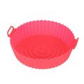 Air Fryer Liner Mat Silicone Oven Pizza Baking Pan Cake Mold (8.5 inches Red)