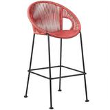 Afuera Living 30 Modern Fabric Indoor Outdoor Bar Stool in Brick