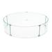 AMS Fireplace 46 Round Fire Pit Glass Wind Guard | Clear Tempered Glass Flame Protective Pane. Wind Resistant with Aluminum Corner Bracket and Rubber Feet