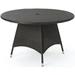 Afuera Living Corsica 48 Round Wicker Patio Dining Table in Brown