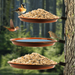 GIXUSIL 3Pcs Bird Trays Tree Mounted For Bird Feeder Bird Bath Bowl Bird Feeder Tree Mounted Bird Feeding Tray Plastic Bird Seed Tray Water Bath Bowl For Outdoor Garden Decor Brown