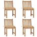 vidaXL 1/2/4/6/8x Solid Wood Teak Patio Chairs with Cushions Multi Colors