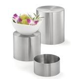 TableCraft RR3 Brushed S/S Nesting Round 3-Tier Riser Set