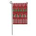 LADDKE Red Sweater Knitted Christmas and New Year Pattern Ugly Knit Garden Flag Decorative Flag House Banner 12x18 inch