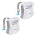 EFINNY Toilet Night Light - Motion Sensor Activated 8-Color LED Bowl Light for Bathroom Decor Cool Fun Gadget Stocking Stuffer Funny Gift Item for Dad Teens Kids Men and Women (2 Pack)