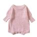 Toddler Girls Long Sleeve Colourful Kintted Sweater Romper Bodysuit For Babys Clothes