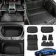 Fit 2020-2023 Tesla Model Y Floor Mats Trunk Mat Cargo Mat TPE All Weather Cargo Liner Back Seat Cover Protector 2022 Tesla Model Y 5 Seater Accessories (Upgraded Set of 6 Mats)