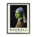 Stupell Industries Funny Alien Girl Roswell NM Travel & Places Painting Black Framed Art Print Wall Art