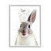 Stupell Industries Rabbit Balancing Toilet Paper Animals & Insects Painting White Framed Art Print Wall Art