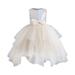 Tosmy Toddler Girls Clothes Beaded Sequin Lace Bow Tutu Dress Princess Dress Party Wedding Prom Outfits Kids Casual Dresses
