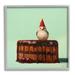 Stupell Industries Party Hat Bird Chocolate Cake Animals & Insects Painting Gray Framed Art Print Wall Art