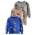 WIBACKER Christmas Sweater for 1-6T Boy Girl Toddler Kids Baby Cute Elk Pullover Knitted Tops