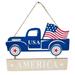 Memorial Day Decorations Blue Truck American Flag Ornaments 4th of July Decorations for Home STARS & STRIPES OLD GLORY FREEDOM Sign Patriotic Decor