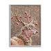 Stupell Industries Deer Antler Holiday Ornaments Holiday Painting Gray Framed Art Print Wall Art