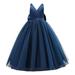 ZRBYWB Toddler Girl Dresss Sleeveless Solid Color Tulle Bowknot Princess Pageant Gown Party Evening Dress Wedding Dress For Children Clothes Fashion Cute Dresses For Girl