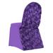 Efavormart 100 PCSPurple Satin Rosette Spandex Stretch Banquet Chair Cover Fitted Chair Cover