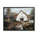 Stupell Industries Quiet Woodland Cabin Landscape Landscape Painting Black Framed Art Print Wall Art