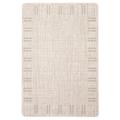 Chaudhary Living 3.25 x 4.5 Off White and Taupe Bordered Tonal Rectangular Area Throw Rug