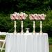 Miumaeov 4Pcs Gold Wedding Flower Stand Trumpet Vases for Table Centerpieces Decoration Metal Flower Arrangement Floral Display Holder for Wedding Party Dinner Decor