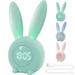 LED Digital Alarm Clocks Intelligent Sensor Cute Rabbit Kid Sleep Night Light Bedroom Snooze Timer Clocks Gift-Green