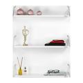 Set of 3 Modern Style Floating Shelves Wall Mounted for Decor White