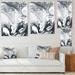 DESIGN ART Designart Black And White Liquid Art Modern Canvas Wall Art Print 16 in. wide x 32 in. high