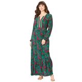 Plus Size Women's Boho Knit Maxi Dress by Roaman's in Multi Graphic Paisley (Size 22/24)