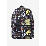 Women's Disney Nightmare Before Christmas Jack Skellington All-Over Print 16" Deluxe Nylon Backpack by Disney in Black