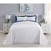 Wedding Ring Chenille Bedspread by BrylaneHome in White (Size TWIN)