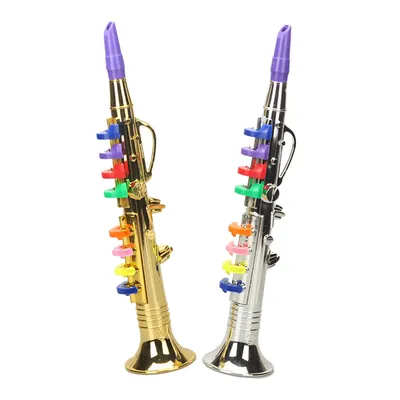 Clarinette métallique ABS pour enfants 8 touches colorées Instruments à vent musicaux pour