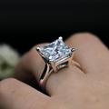 High Prong Set 3 Carat Princess Diamond Engagement Wedding Promise Ring/Solitaire Rings Forever One Woman's Gift