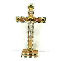 Hand Made Olive Wood & Mother Of Pearl Crucifix From Bethlehem, The Holy Land