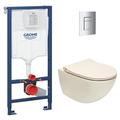 Grohe - Pack Bâti support Rapid sl + wc sans bride Vitra Sento, Taupe mat + Abattant softclose +
