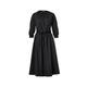 Popeline-Kleid, schwarz