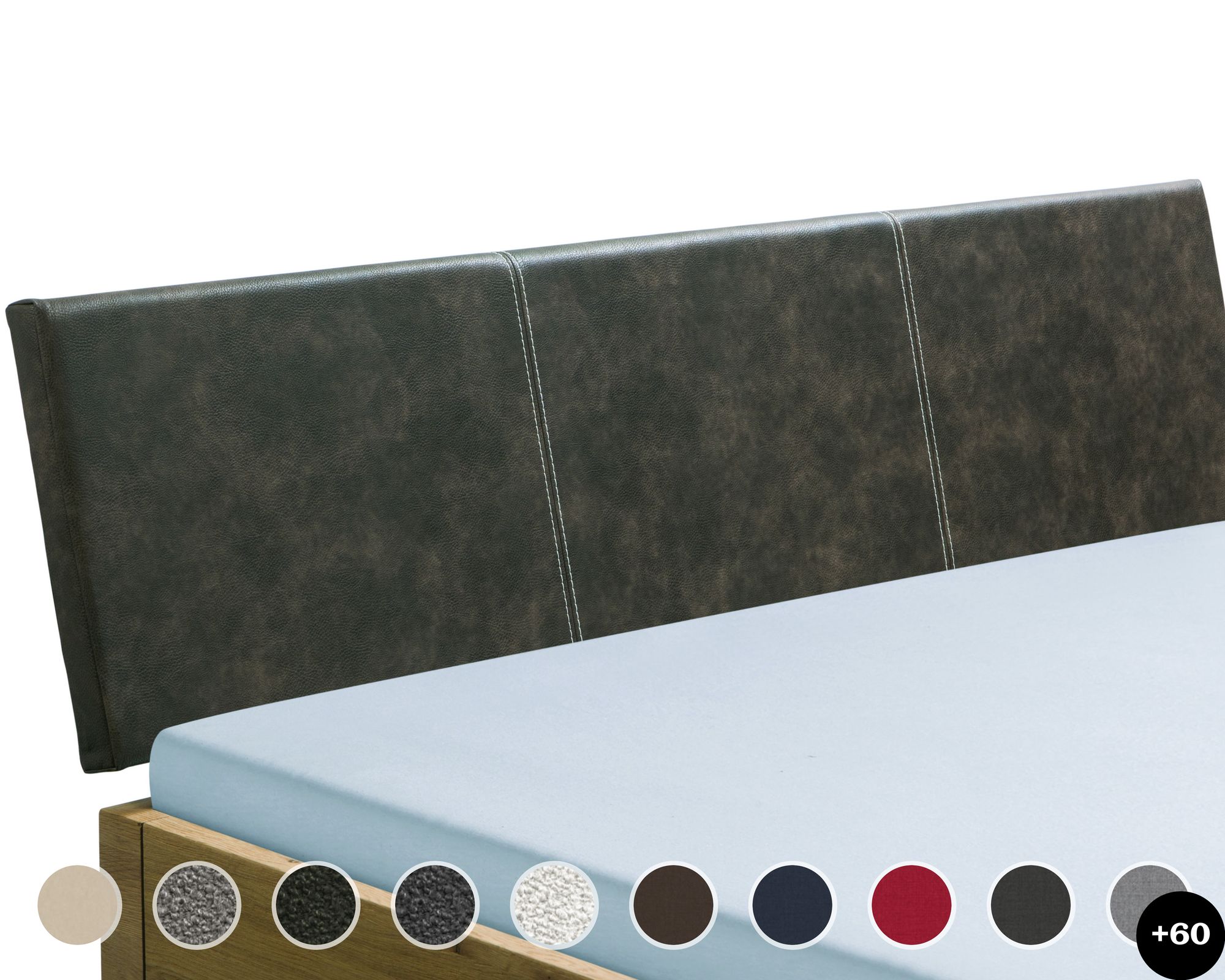 Hasena Kopfteil Arora 140 cm / PK3 Fusio 751 anthrazit Image