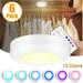 Puck Lights 13 Colors Changeable LED Puck lightings Battery Powered Dimmable Under Cabinet Lights Battery Powered Under Counter Lights with 2 Wireless Remote Controls for Kitchen (6 Pcs)