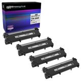 SpeedyInks Compatible Toner Cartridge Replacement for Brother TN660 High-Yield (Black 4-Pack)