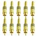 10Ã—Gold -Plated Welding Rca Plug Av Audio And Video Plug High Quality Connectors