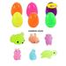 6PCS easter basket stuffers Pre-Filled Easter Eggs with 6PCS Squeeze Toy - Glows at night Mochi Kawaii Stress Relief Squishies for Easter Themed Party Easter Basket Fillers(random color style)