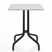 Emeco 1 Inch Cafe Table Square, Wood Top - 1INCHCTSQ24LWDARKPC