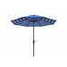 HN Outdoor Ruidoso Inside Out Striped 9 ft. Aluminum Auto Tilt Crank Patio Umbrella