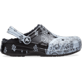 Crocs Black / White Toddler Baya Lined Printed Clog Shoes