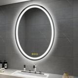Ivy Bronx Secor Oval LED Mirror Backlit 3000K-6400K Frameless Anti-Fog Dimmable Bathroom/Vanity Mirror | 20 H x 28 W x 1.5 D in | Wayfair